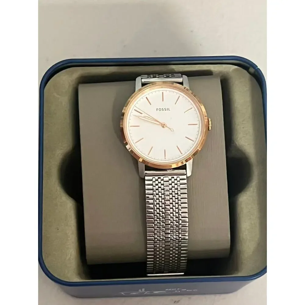 Fossil ES4644 Neely Minimalist Stainless Steel Mesh Band Women's Quartz Watch